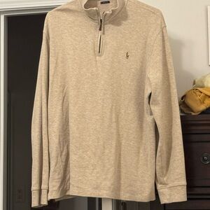 Polo by Ralph Lauren Men's Tan Zip-Up Sweater